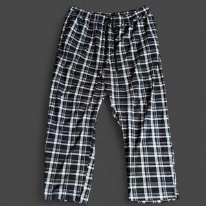 Nautica Plaid Pajama Pants Black White Sleepwear Lounge Y2K Cozy Relaxed Mens XL